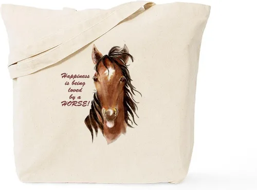 Vista 34 de CafePress Id Rather Be Riding! Bolsa de mano de caballo Bolsa de lona natural, bolsa de compras de tela, Caqui