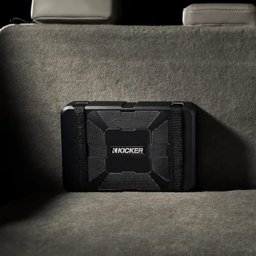 Vista 7 de Kicker 11HS8 8 "150 Watt Hideaway Compact Car Audio Powered Subwoofer Sub HS8