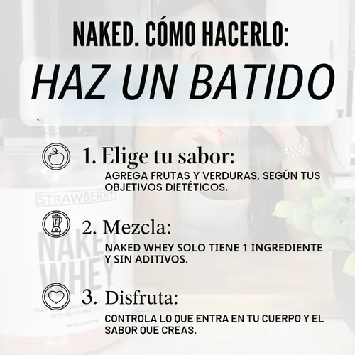 Vista 4 de NAKED Paquete de proteínas alimentadas con pasto: suero de leche sin sabor de 5LB y caseína sin sabor de 5 libras