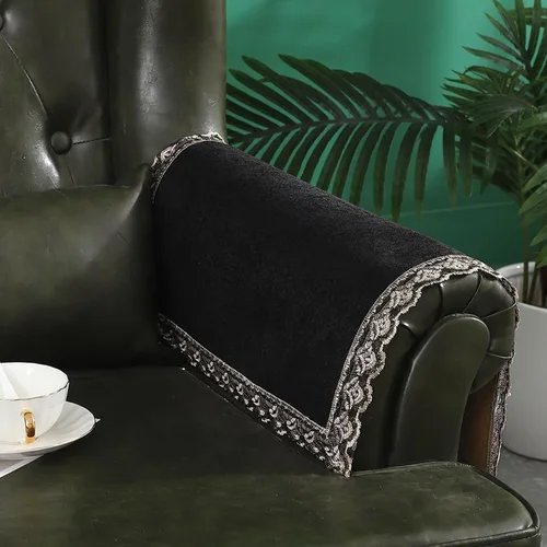 Vista 22 de MINJIATEX Fundas para brazos de sofá, fundas para brazos de sofá de encaje antideslizante, juego de 2 fundas lavables para reposabrazos de sofá
