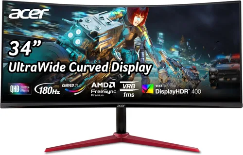 Vista 11 de Acer Nitro XZ270 Xbmiipx 27" 1500R Curvo Full HD (1920 x 1080) VA Zero-Frame Monitor de Gaming con Sync Adaptativo, Frecuencia de Actualización