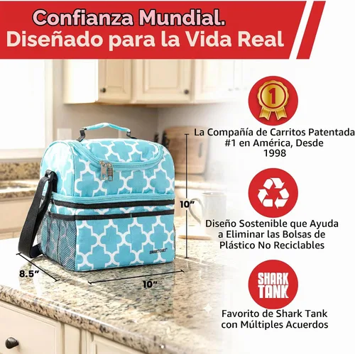 Vista 3 de dbest products - Nevera tipo lonchera y carrito inteligente ultra compacta, con aislamiento, para mujer y hombre, accesorios de campamento