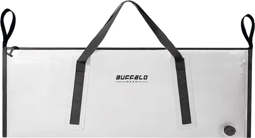 Vista 10 de Bolsa enfriadora térmica Buffalo Gear para peces, 40x18 pulgadas 48x18 pulgadas, a prueba de fugas, bolsa portátil impermeable, mantiene el hielo