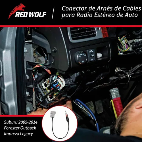 Vista 2 de RED WOLF Adaptador de antena estéreo para Subaru para Subaru 2005-2014 Forester Outback Impreza Legacy