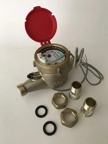 Vista 7 de DAE Medidor de agua caliente sin plomo MJ-75R NTEP, acoplamientos NPT de 3/4", salida de pulso, galón
