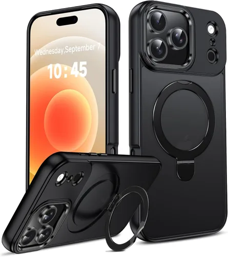 Vista 36 de LeYi Funda para iPhone 11 para MagSafe con soporte magnético, color negro