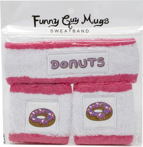 Vista 6 de Funny Guy Mugs Unisex Sweatband Set (3-Pack 1 Headband & 2 Wristbands)