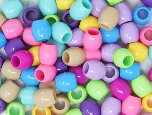 Vista 13 de Alrededor de 60 cuentas grandes de poni de alta calidad, pulseras de cuentas frescas, trenzas de pelo, manualidades para niños, plástico, mezcla