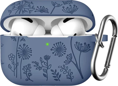 Vista 15 de Lerobo - Funda para AirPods Pro 2, funda de silicona suave con llavero para mujer