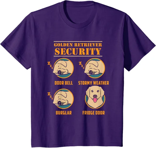 Vista 28 de Camisa Golden Retriever de seguridad Golden Retriever para perro divertido, Negro, S