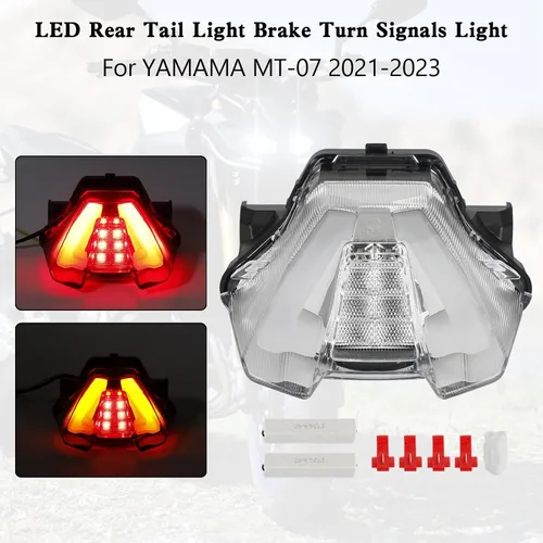 Vista 3 de Señales de giro de freno de luz trasera LED para Yamaha MT-07 2021-2023