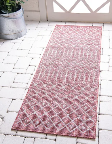 Vista 18 de Unique Loom Outdoor Trellis Collection - Alfombra de área con diseño de enrejado tribal (2 pies 2 pulgadas x 3 pies 1 pulgada, ovalada, azul/marfil)
