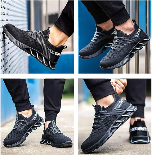 Vista 9 de Steel Toe Shoes for Men Women Indestructible Work Shoes Lightweight Puncture Proof Comfortable Water Resistant Safety Sneakers Slip-Resistant