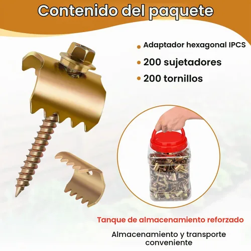 Vista 2 de 200 grapas de valla Etespie de 2 pulgadas para cercado de alambre, acero