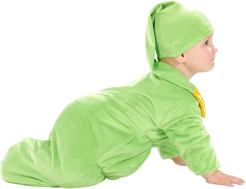 Vista 2 de Angels Costumes Disfraz infantil de gusano verde brillante 0-6 meses