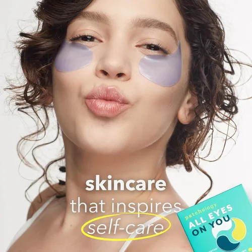 Vista 6 de Patchology All Eyes On You - Máscara para debajo de los ojos, con infusión de retinol, colágeno y té verde, geles para ojeras, hinchazón y arrugas