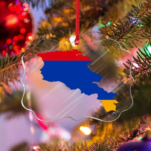 Vista 26 de Bandera de Albania, silueta de árbol, adorno de decoración de árbol de Navidad, bandera nacional, recuerdo de árbol de Navidad, recuerdo de Albania