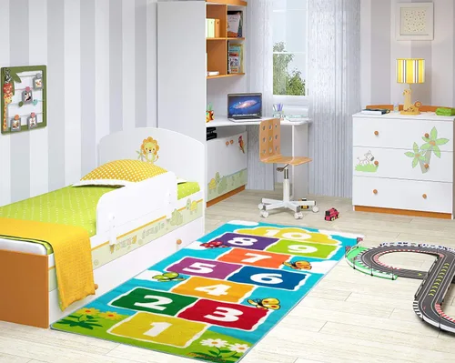 Vista 7 de Hopscotch - Alfombra infantil para aula, decoración de sala de juegos, antideslizante, para niños y niñas, el mejor regalo de ducha