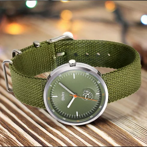 Vista 4 de Relojes deportivos impermeables para mujer, correa de nailon, reloj analógico de cuarzo, regalo para niñas y señoras
