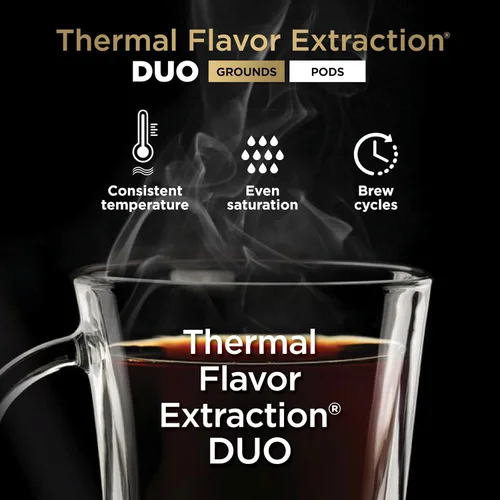 Vista 5 de [Usado] Ninja Cafetera de goteo Máquina de café DualBrew Pro caliente y helada Uso con cápsulas de café K-Cup 3 estilos de preparación