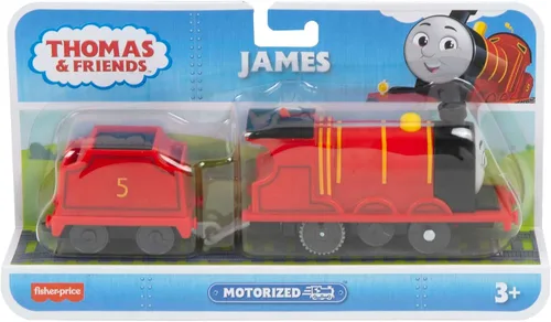 Vista 6 de Thomas & Friends Tren de juguete motorizado James Motor alimentado por batería con tierno para juegos de simulación preescolar niños a partir de 3