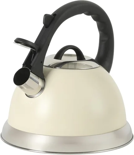 Vista 4 de Hervidor de agua para té con silbido Mr. Coffee 91407.02 Flintshire, de acero inoxidable, 1.75 qt, Plateado