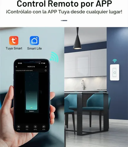 Vista 4 de Nexete Interruptor de luz inteligente, interruptor táctil de un solo polo Wi-Fi de 2.4 GHz, control de voz con temporizador y aplicación Smart Life
