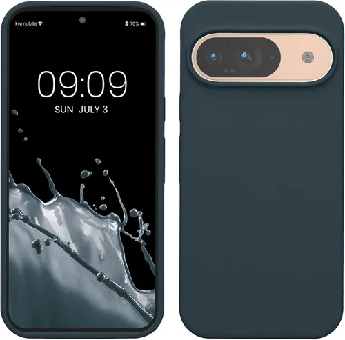 Vista 105 de kwmobile Funda Compatible con Google Pixel 6 Pro - Funda de Teléfono de Silicona TPU con Acabado Suave - Azul Caribe