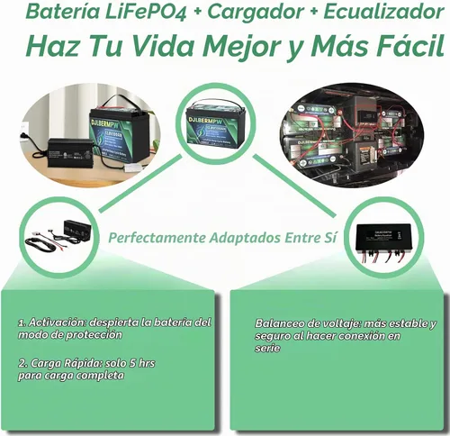 Vista 9 de Batería de Litio para Carrito de Golf de 36V 100Ah, 8000 Ciclos Profundos Batería de Litio de 36 Voltios para Carritos de Golf, BMS de 100A 3840Wh