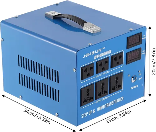 Vista 7 de Convertidor de voltaje de 5000 W, transformador automático, transformador de potencia elevador/abajo, transformador de 110/120/220/240 V con 3
