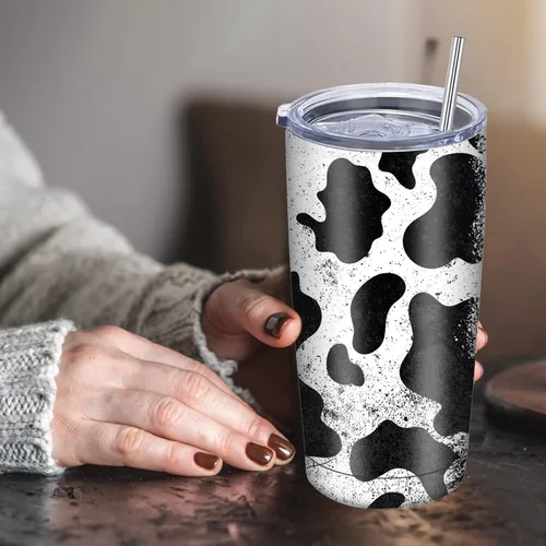 Vista 7 de Vaso personalizado con nombres de imagen, tapa y pajita, taza de café personalizada de 20 onzas, vasos aislados personalizados de acero inoxidable