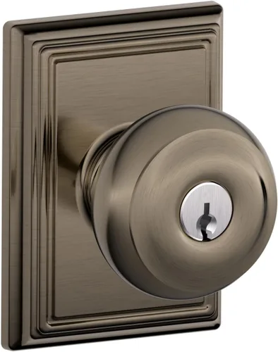 Vista 43 de SCHLAGE F10 GEO 716 Pomo de Puerta Georgiano, Cerradura de Paso para Pasillo y Armario, Bronce Envejecido (Paquete de 4)