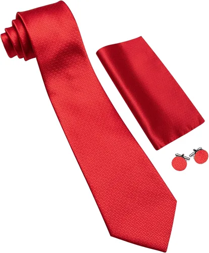 Vista 114 de Barry.Wang Juego de corbatas para hombre, corbata de seda a rayas, tejido a cuadros, gemelos formales, negocios, boda