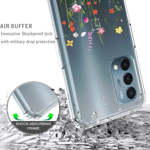 Vista 3 de Funda de teléfono celular para OnePlus Nord N200 5G, delgada y transparente de poliuretano termoplástico [a prueba de caídas] + PC a prueba