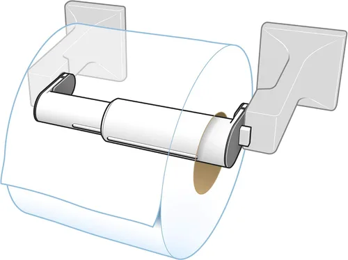 Vista 6 de Teravan Extensor avanzado para papel higiénico extra grande, convierte el soporte para adaptarse a rollos dobles y rollos triples, pestañas