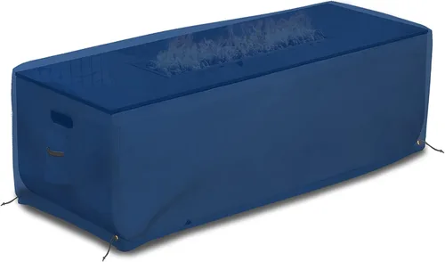 Vista 5 de Covers & All Cubierta rectangular para hoguera, hecha de tela de poliéster de 18 onzas con propiedades impermeables y resistentes a los rayos UV