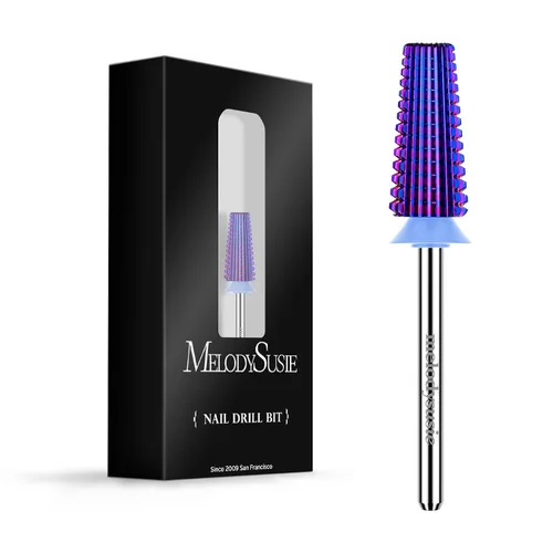 Vista 14 de MelodySusie Super Cut Edition Brocas para Uñas 5 en 1, Brocas Multifunción de Carburo de Tungsteno de 3/32'', Adecuadas para Manicura Pedicura