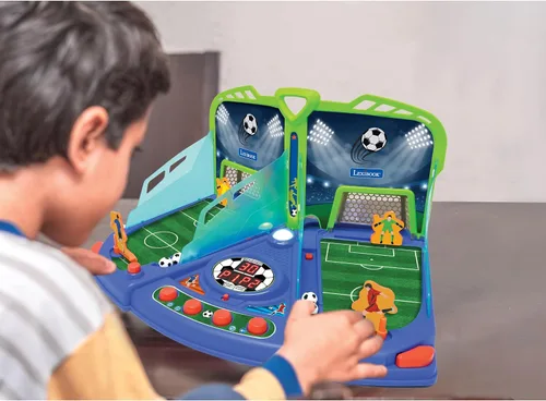 Vista 5 de LEXiBOOK, Juego de fútbol electrónico con efectos de luz y sonido para 2 jugadores, azul/verde, JG945
