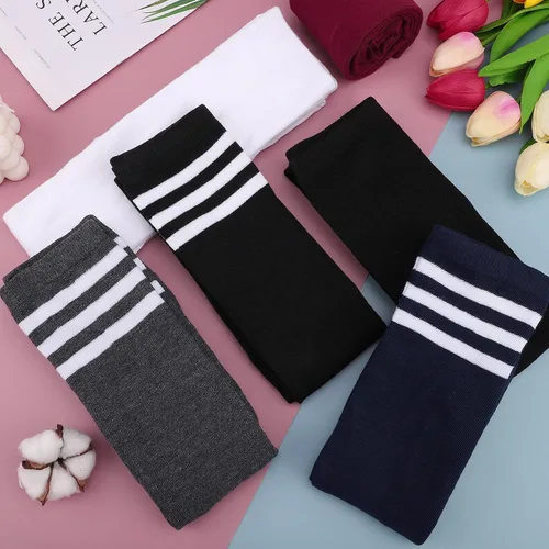 Vista 5 de Aneco 6 pares de calcetines extralargos para botas largas, calcetines altos hasta el muslo para mujer