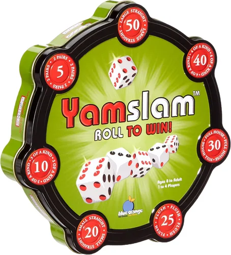 Vista 2 de Blue Orange Yamslam Mini Versión Diversión, Azar y Estrategia Juego de Dados Familiar para Niños y Adultos - 1 a 4 Jugadores, A partir de 8 años