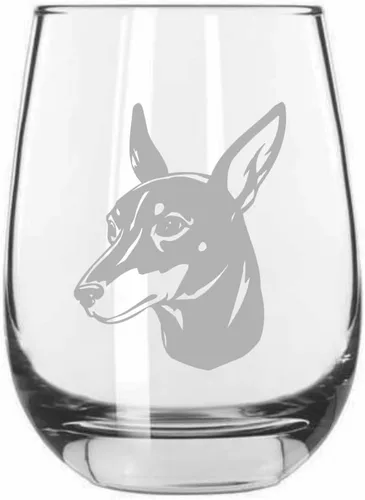 Vista 68 de Shar Pei (chino) - Vaso de vino sin tallo grabado para perro, 15.25 onzas