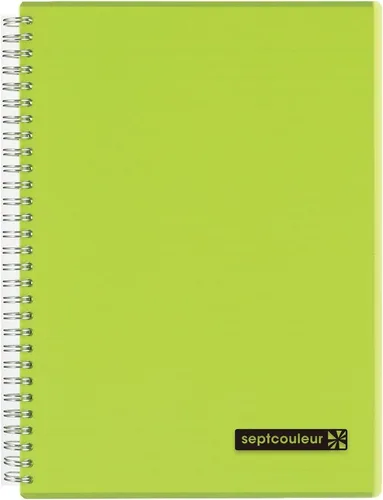Vista 13 de Maruman Septcouleur - Cuaderno rayado - A5, 5.83 x 8.27 pulgadas, 80 hojas/160 páginas, diario de papel rayado universitario de 0.276 in, espiral