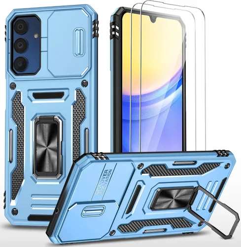 Vista 31 de Funda para teléfono Samsung Galaxy A15 5G, [protección contra caídas de grado militar de 15 pies]