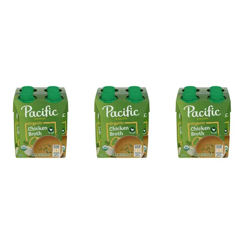 Vista 12 de Pacific Foods - Caldo de pollo orgánico criado en corral bajo en sodio, caja de 32 onzas