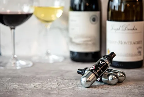 Vista 2 de Coravin Cápsulas de argón de repuesto para sistema de preservación de vino, paquete de 6, color plateado