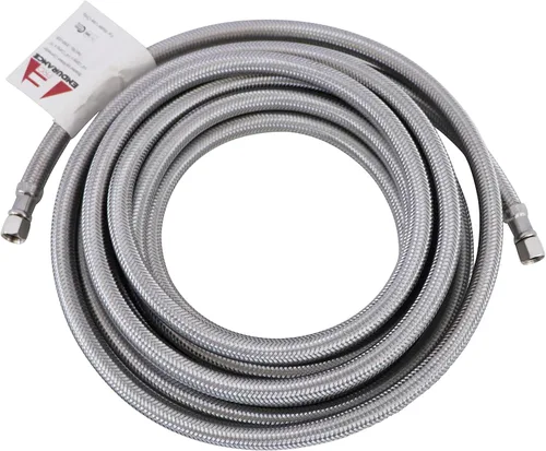 Vista 4 de KITCHEN BASICS 101 241798224 Máquina de hielo y conector de manguera de suministro de agua de acero inoxidable de 15 pies