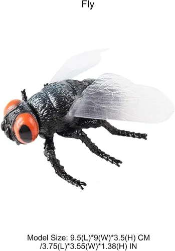 Vista 2 de Figura de mosca grande – Juguete de insecto realista hueco para niños – Juguete educativo de insectos para clase de ciencias y exhibición