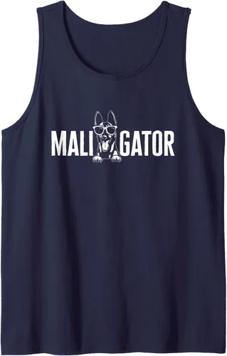 Vista 7 de Camiseta sin mangas Belgian Malinois Cool Maligator Belgian Shepherd Malinois, Negro