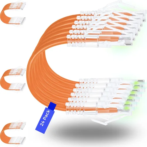 Vista 14 de Rapink Patch Cables Cat6/ Cat6a - Cable de conexión Ethernet Cat6 / Cat6a, compatible con 10G, cable de conexión Cat 6 sin enganches para panel