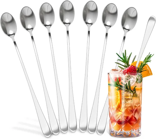 Vista 17 de 20 cucharadas pequeñas para botes – Mini cucharadas para dulces, 5.8 pulgadas de longitud de acero inoxidable pequeñas cucharas de alimentos